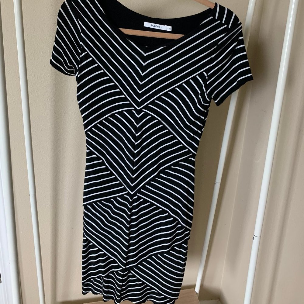 Striped Form Fitting Dress